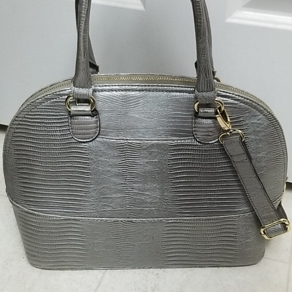 ANNE KLEIN croc embossed dome satchel vegan - Picture 5 of 10